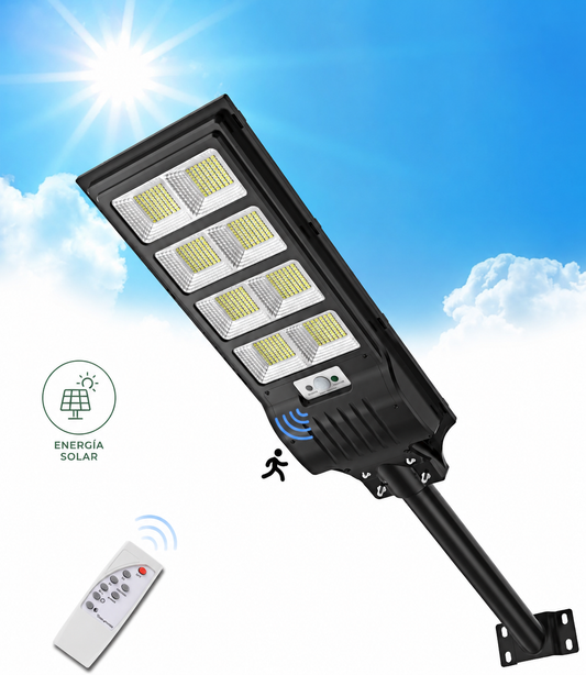 Farola solar exterior con sensor de movimiento 400 W
